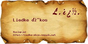 Liedke Ákos névjegykártya