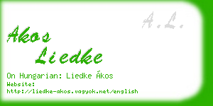 akos liedke business card